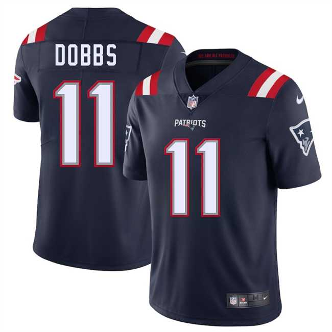 Men & Women & Youth New England Patriots #11 Joshua Dobbs Navy 2025 Vapor Limited Stitched Jersey->new england patriots->NFL Jersey